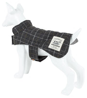 Touchdog ® 2-In-1 Windowpane Plaid Dog Jacket and Matching Reversible Dog Mat