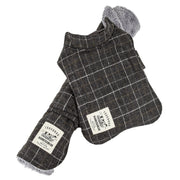Touchdog ® 2-In-1 Windowpane Plaid Dog Jacket and Matching Reversible Dog Mat