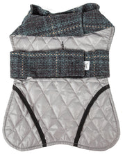 Touchdog ® 2-In-1 Windowpane Plaid Matching Dog Jacket and Reversible Dog Mat