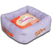 Touchdog ® 'Polka-Striped' Designer Premium Squared Dog Bed