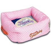 Touchdog ® 'Polka-Striped' Designer Premium Squared Dog Bed