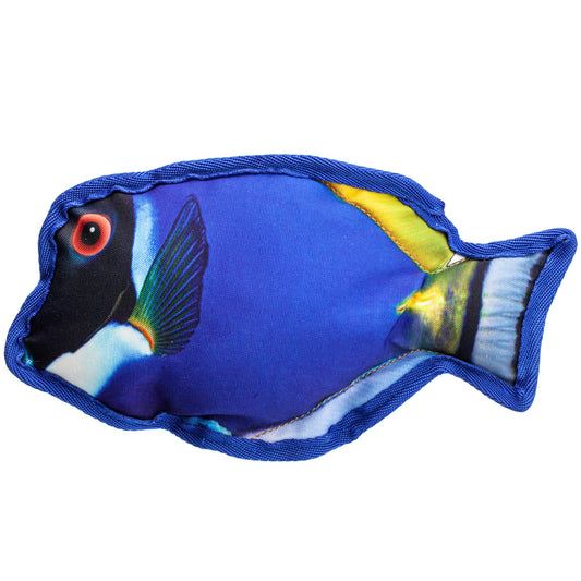 10" Tropical Blue Tang Dog Fish Toy - Southlake Paws