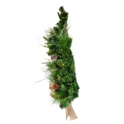 Kurt Adler 26-Inch Pre-Lit Pinecone Wall Tree With Bow