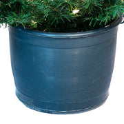 Kurt Adler 5-Foot Pre-Lit Potted Tree Set (Set of 2 Trees)