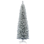 Kurt Adler 7-Foot Led Silver Tinsel Slim Winchester Tree