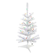 Kurt Adler 2-Foot Pre-Lit Multicolored LED Glisten Pine Tree