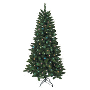 Kurt Adler 6-Foot Pre-Lit Green Pine Tree with Multicolored Lights