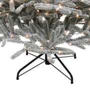 Kurt Adler 7-Foot Pre-Lit Warm White LED Vail Flocked Pine Tree