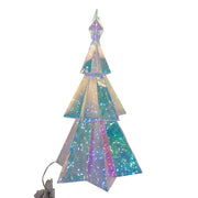 Kurt Adler 15-Inch Battery-Operated Lighted Magical Iridescence Holographic Tabletop Christmas Tree