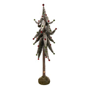 Kurt Adler 36-Inch Snowy Curly Green Tree with Mini Bells