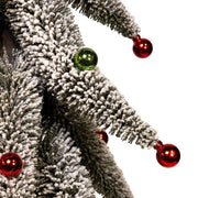 Kurt Adler 36-Inch Snowy Curly Green Tree with Mini Bells