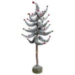 Kurt Adler 36-Inch Snowy Curly Green Tree with Mini Bells