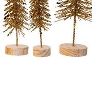 Kurt Adler Gold Glittered Miniature Tree Set