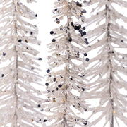 Kurt Adler Silver Glittered Miniature Tree Set