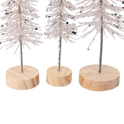 Kurt Adler Silver Glittered Miniature Tree Set