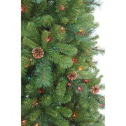 Kurt Adler 7.5-Foot Slim Pre-Lit Multi-Color Burlington Tree