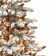 Kurt Adler 5-Foot Pre-Lit Clear Incandescent Snow Pine Tree