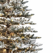 Kurt Adler 9-Foot Pre-Lit Warm White LED Snow Pine Tree