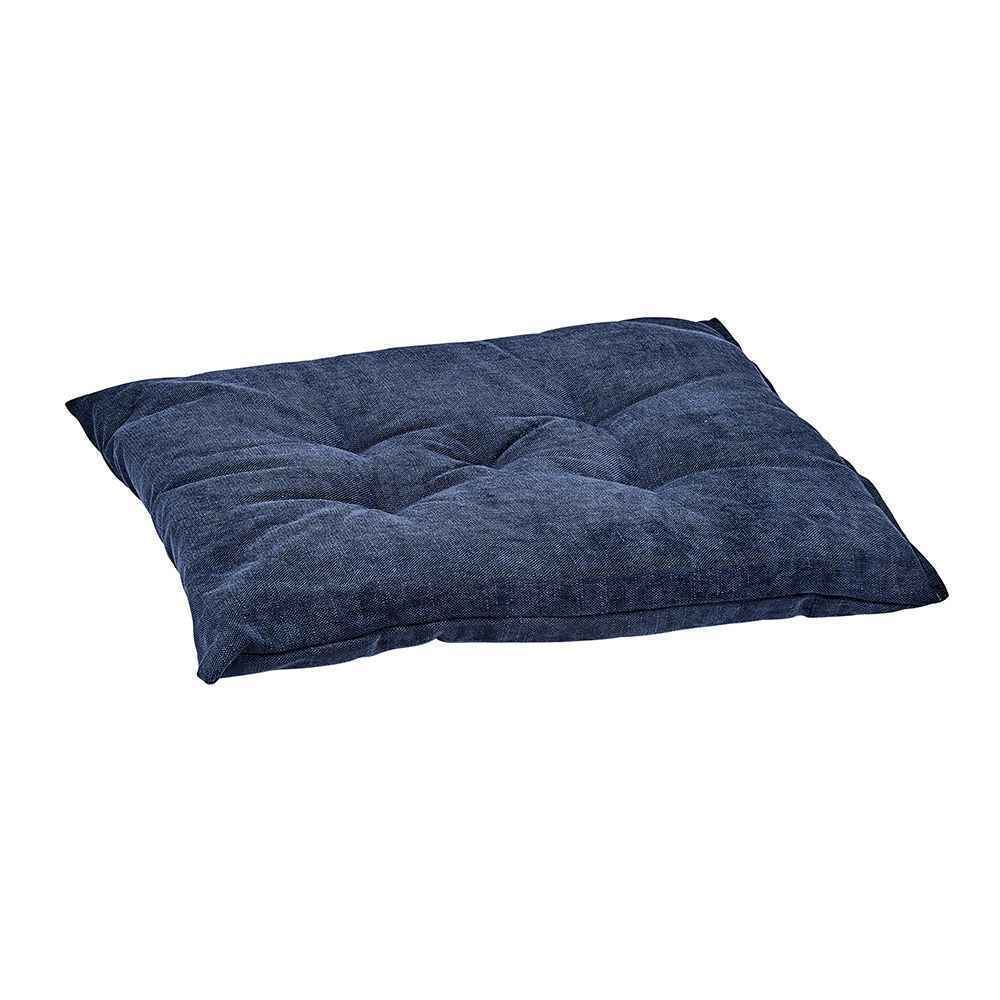 Bowsers True Navy Tufted Dog Crate Cushion - Washable Crate and Lounge Comfort