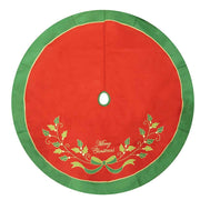 Kurt Adler 48-Inch Red and Green with Holly Tree Skirt