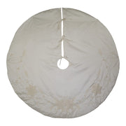 Kurt Adler 54-Inch Ivory with Pearl Beads Tree Skirt