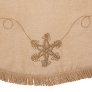Kurt Adler 54-Inch Jute with Macrame Snowflake Tree Skirt