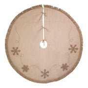Kurt Adler 54-Inch Jute with Macrame Snowflake Tree Skirt