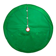 Kurt Adler 48-Inch Red Velvet with Green Trees Tree Skirt