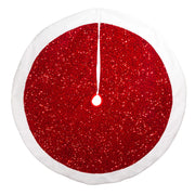 Kurt Adler 54-Inch Red Sequins with White Border Tree Skirt