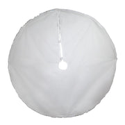 Kurt Adler 48-Inch White Tree Skirt with Snowflake Border