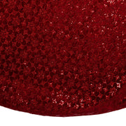 Kurt Adler 72-Inch Burgundy Sequin With Metallic Cord Tree Skirt
