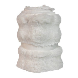 Kurt Adler 10 by 24-Inch White Fur Tree Collar