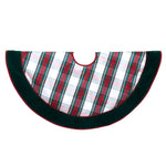 Kurt Adler 48-Inch Red and Green Plaid Velvet Border Tree Skirt