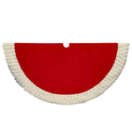 Kurt Adler 48-Inch Red and White Faux Fur Tree Skirt