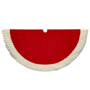 Kurt Adler 48-Inch Red and White Faux Fur Tree Skirt