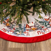 Kurt Adler 48 Inch Velvet Beaded Tree Skirt