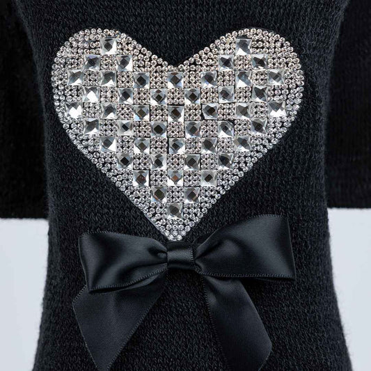 Hello Doggie Oh My Heart Sweater Satin Handmade Sweaters