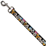 Dog Leash - Classic Disney Character Faces Black