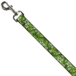 Dog Leash - Hibiscus Collage Green Shades