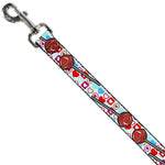 Dog Leash - Lollipop Hearts White