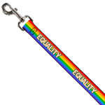Dog Leash - EQUALITY/Stripe Rainbow/White