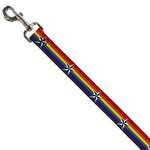 Dog Leash - Nautical Star Rainbow/White/Black