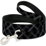 Dog Leash - Plaid X Black/Gray
