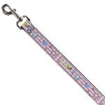 Dog Leash - Music Notes Pink