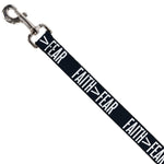 Dog Leash - FAITH Greater Than FEAR Navy Blue/White