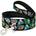 Dog Leash - ROCKO'S MODERN LIFE Character Portraits/Triangles Black/Blue