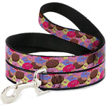 Dog Leash - Sprinkle Donuts Stacked Multi Color