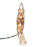 Kurt Adler 10-Light LED Capiz Clear Star Tree Topper