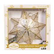Kurt Adler 10-Light LED Capiz with Scroll Accents Star Tree Topper