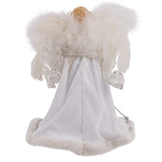 Kurt Adler 12-Inch UL 10-Light White and Silver Angel Treetop